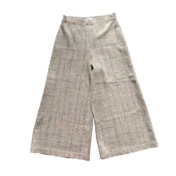 NWT Rosetta Getty Wide Leg Culotte Pants Womens XL Beige High Rise Pull On NEW - Picture 2 of 11